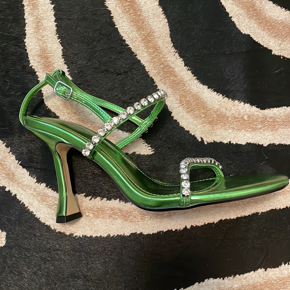 Zara Metallic Heeled Sandals - Picture 6 of 7
